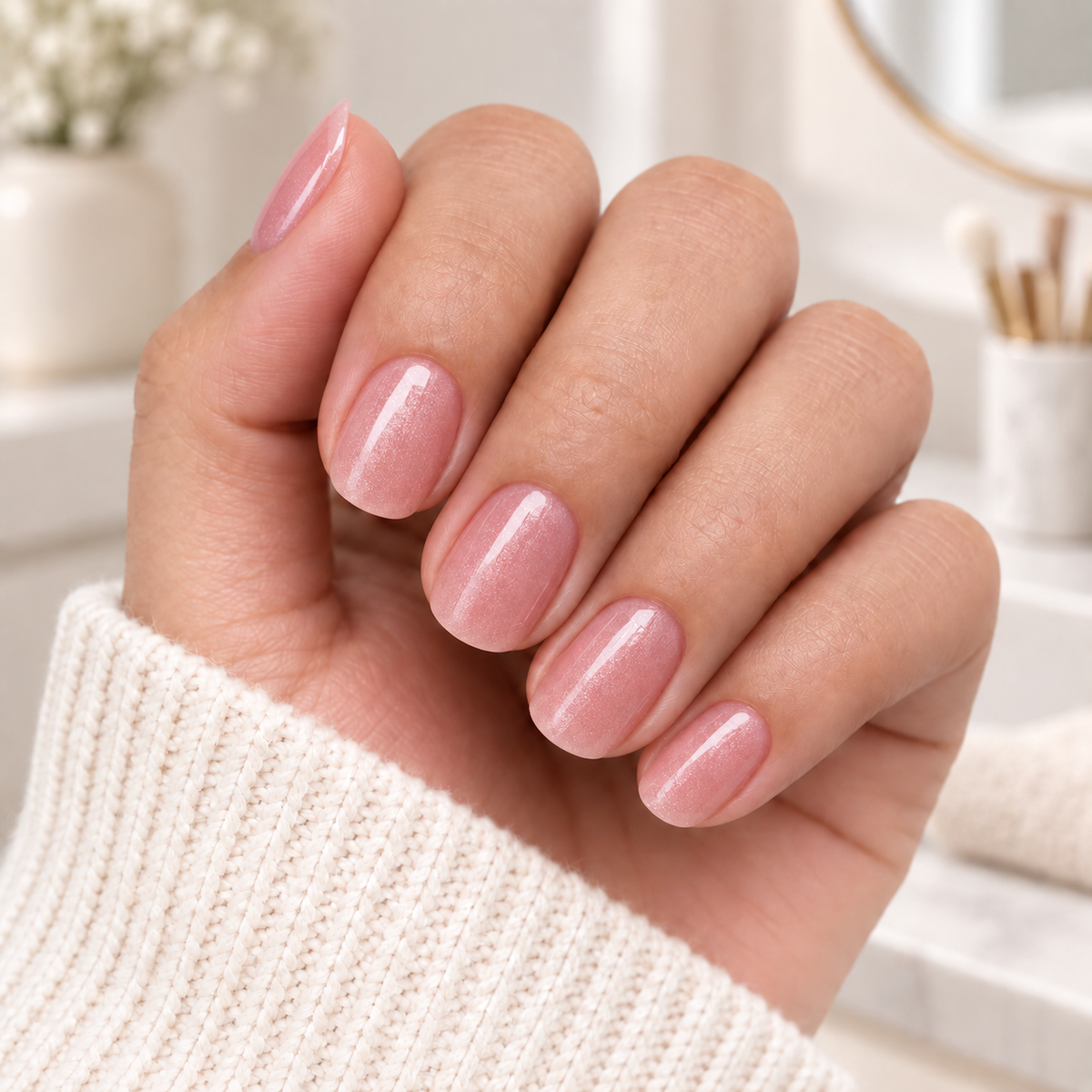 Nails after the manicure
